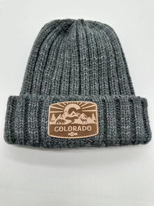 CO Patch Beanie Grey No Pom- Item# Hat 8045 (6 Per Pack)