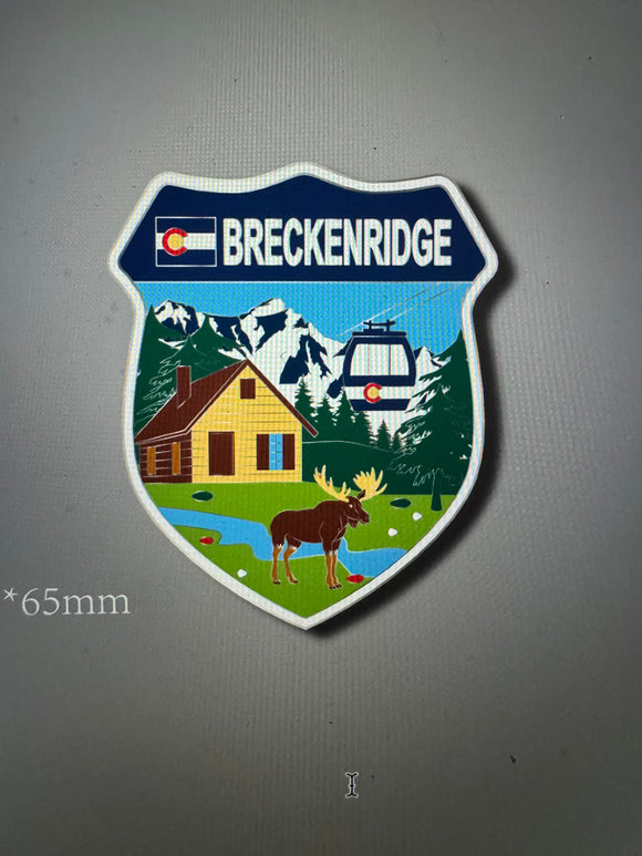 Mountain Style Breck Badge  Magnet-Item# Mag 7260 (288 Per Carton)