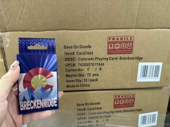 CO Playing Card- Breckenridge: Item# Card 7444 (12 Per Pack)
