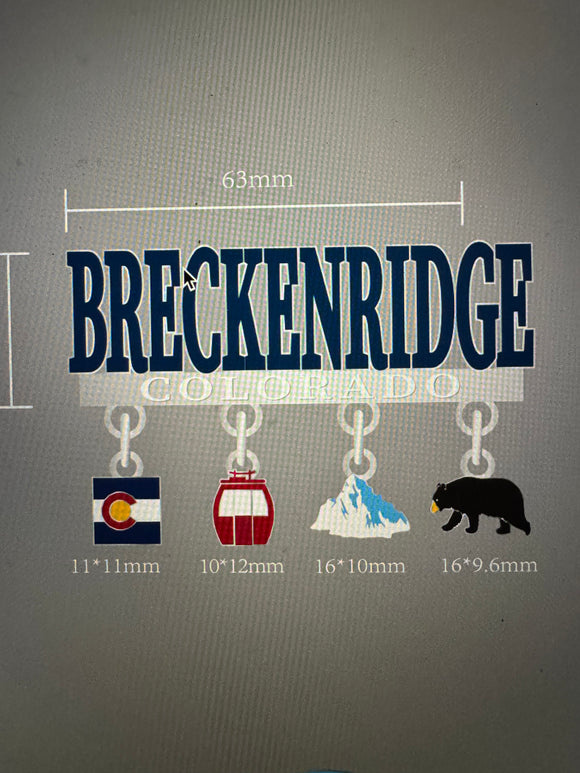 Mountain Style Breck 4 Charm Magnet-Item# Mag 7246 (288 Per Carton)