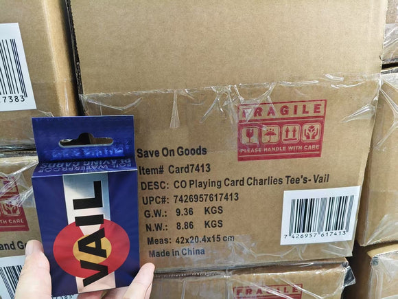 CO Playing Cards Charlie’s Tee’s Vail- Item# Card 7413 (72 Per Carton)