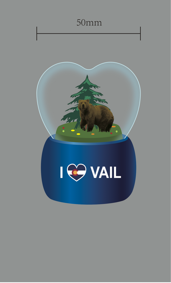 R&R Sports Vail Snowglobe Heart- Item# Globe 7215 (72 Per Master Carton)