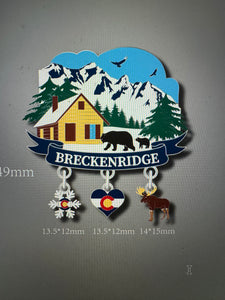 Mountain Style Breck 3 Charm Magnet-Item# Mag 7277 (288 Per Carton)