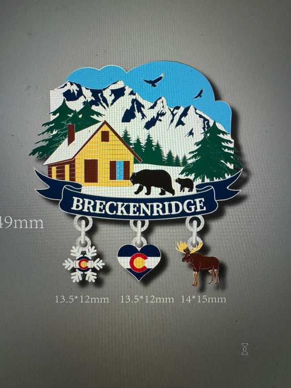 Mountain Style Breck 3 Charm Magnet-Item# Mag 7277 (288 Per Carton)