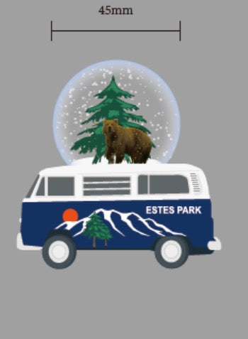 Estes Park Snowglobe Bus- Item# Globe 7369 (72 Per Master Carton)