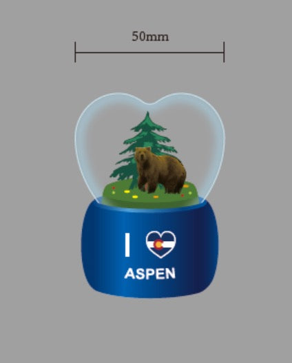 R&R Sports Aspen Snowglobe Heart- Item# Globe 7192 (72 Per Master Carton)