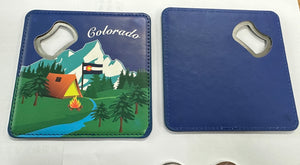 Colorado Coaster Camping W/Bottle Opener: Item# Coaster 5241 (12 Per Pack)