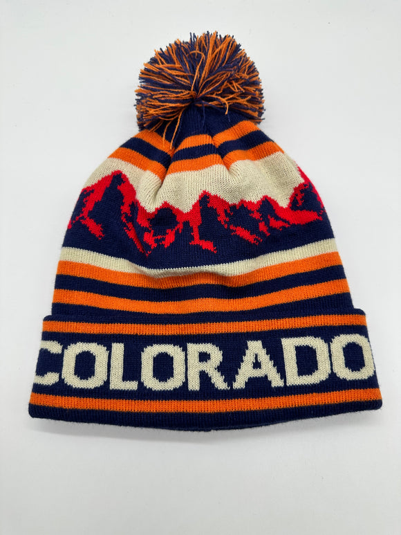 Colorado Beanie Bronco- Item# “Hat 3742” (6 Per Pack)