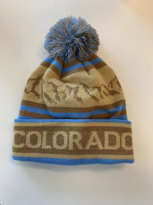 Colorado Beanie Beige- Item# “Hat 3759” (6 Per Pack)