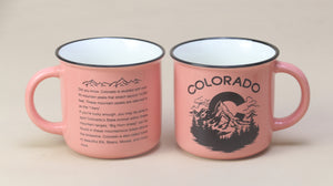 14oz Mug MTN Pink- Item# Mug 1885 (12 Per Pack)