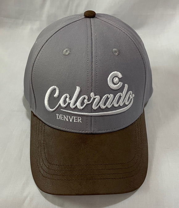 Cap “Denver” Grey- Item# Cap 2233 (12 Per Pack)