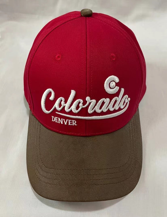 Cap “Denver” Red- Item# Cap 2226 (12 Per Pack)