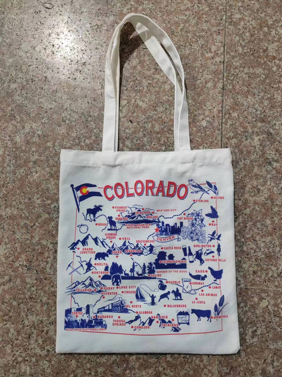 CO Canvas Bag Map-Item# Bag 5210 (12 Per Pack)