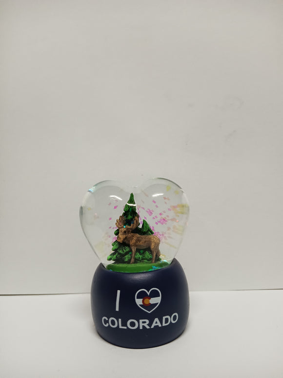 Colorado Handpainted Snowglobe Heart- Item # Globe 6522 (12 Per Pack)