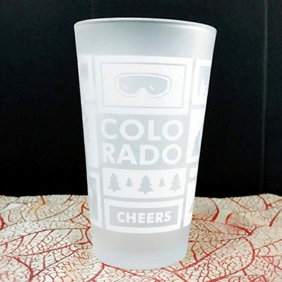 Colorado Lifestyle Frosted Pint Glass- 6 Per Pack