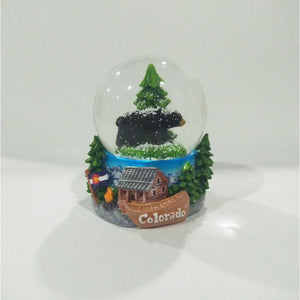 Colorado Handpainted Snowglobe w/ Black Bear- Item # Globe 6706 (12 Per Pack)