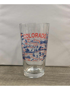 Colorado Map Pint Glass- Item# MapPint24 (24 Per Case Pack)