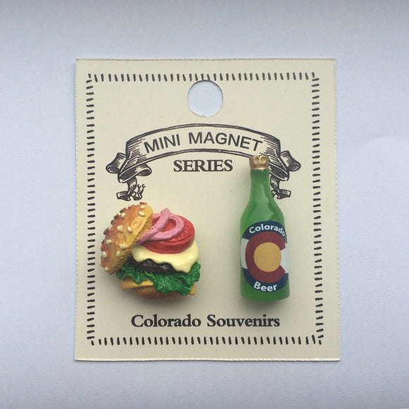 Colorado Mini Magnet Beer & Burger