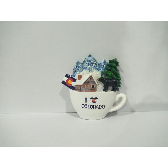 Colorado Handpainted Tea Cup Magnet-Item# 6713 (12 Per Pack)