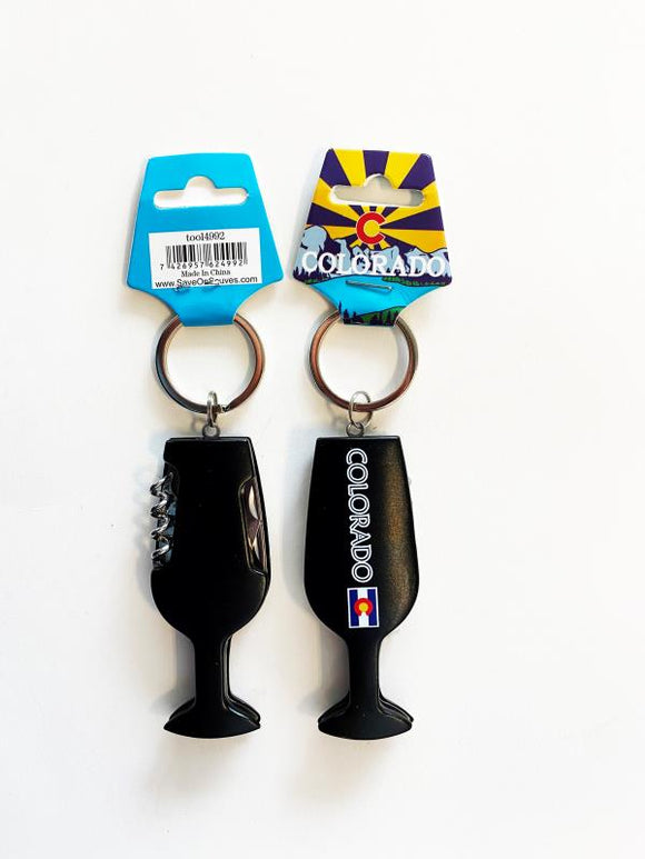 Colorado Keychain Wineglass Tool Opener Item# “Tool 4992” (12 Per Pack)
