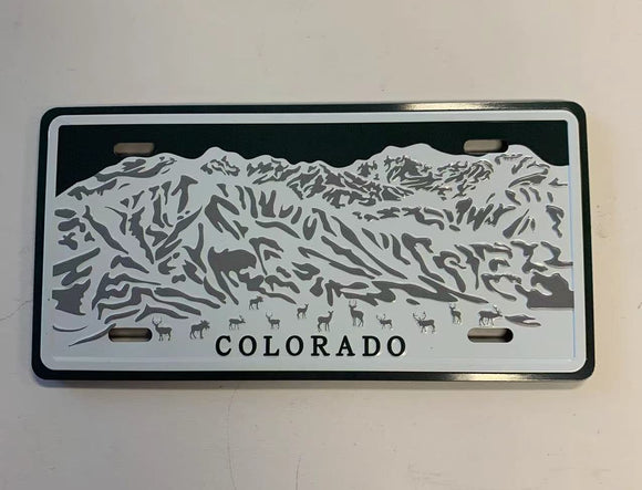 Colorado License Magnet MTN Outline- Item# Plate 3940 (12 Per Pack)