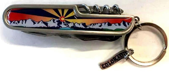 Colorado Bottle Opener Pocket Knife Keychain- Item# “Keychain 5012” (12 Per Pack)