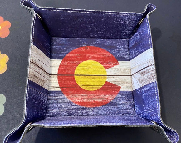 Colorado “Wood Grain” Flag Tray- Item#5455 (12 Per Pack)