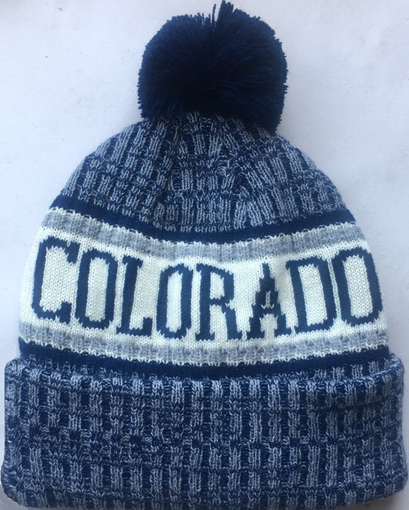 Colorado Navy Beanie: Item# Hat 5509 (6 Per Pack)