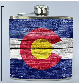 Colorado Flask Large “Woodgrain”- Item #: Flask 8236 (6 Pack)