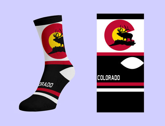 Colorado Sock Elk- Item# “Sock 8489” (6 Per Pack)