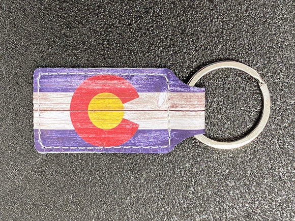 Colorado Wood Grain Keychain- Item# 4106 (12 Per Pack)