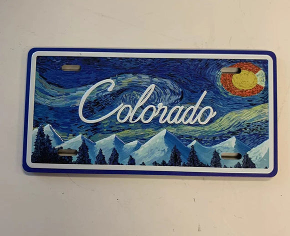 Colorado License Magnet MTN Cursive- Item# Plate 3933 (12 Per Pack)