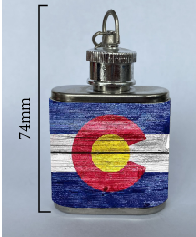 Colorado Mini Flask “Woodgrain”- Item #: Mini flask 8229 (12 Pack)