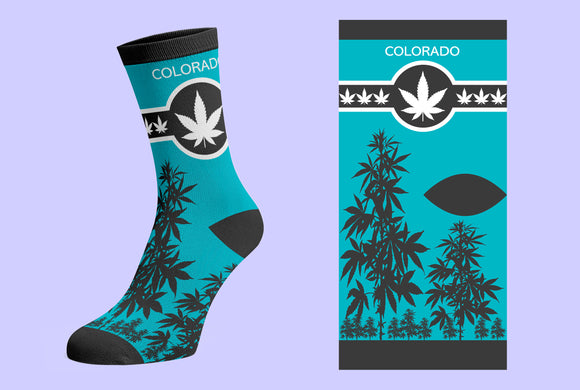 Colorado Sock Leaf 4: Item# “Sock 8427” (6 Per Pack)