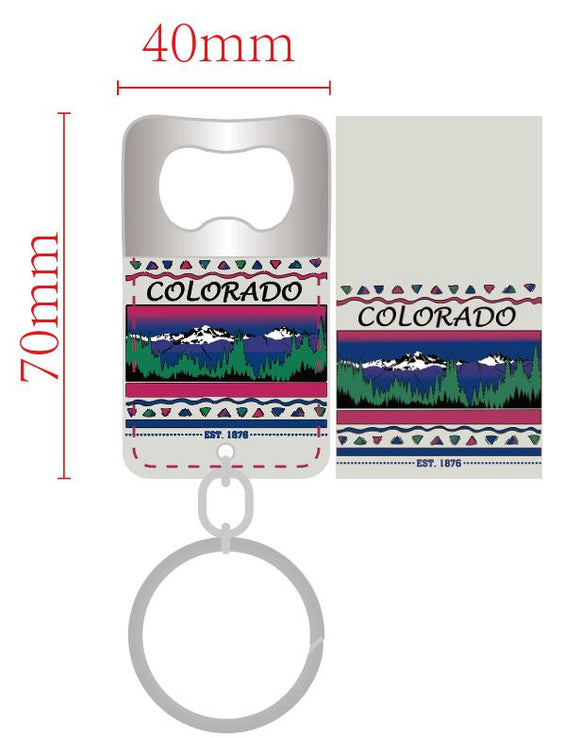 Colorado Retro Bottle Opener Keychain:Item# “Key 2714 (12 Per Pack)