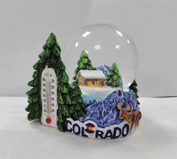 Colorado Handpainted Thermometer Snowglobe- Items# Globe 9424 (12 Per Pack)