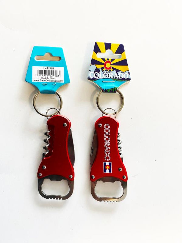 Colorado Keychain Bottle Opener Tool Red: Item# “Tool 4985” (12 Per Pack)