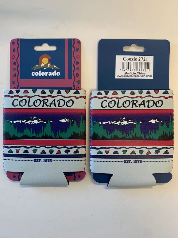 Colorado Retro Coozie: Item# “coozie 2721” (12 Per Pack)