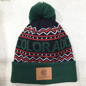 Colorado Beanie Green- Item# “Hat 3766” (6 Per Pack)