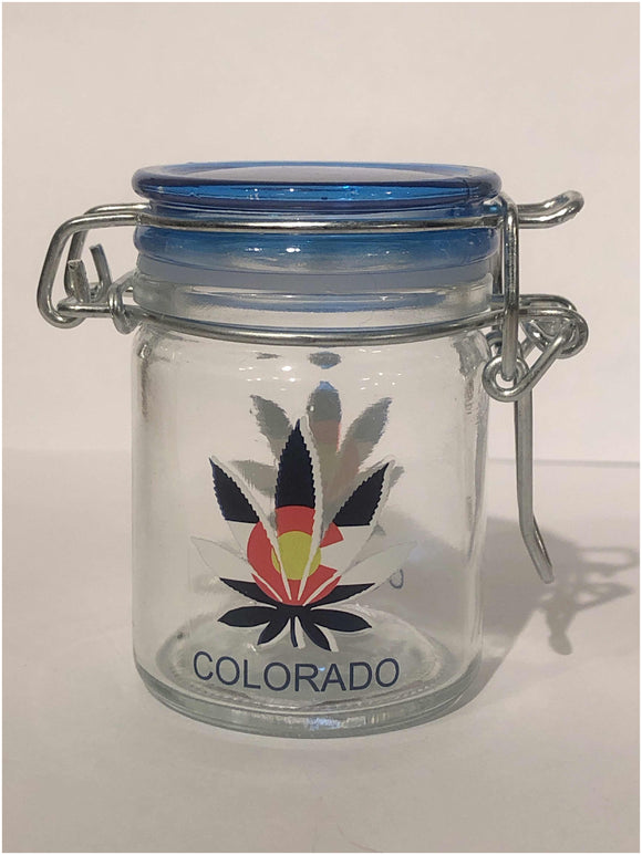 Colorado Stash Jar “CO Pot Leaf ”- Item #:8298 Jar (12 Pack)
