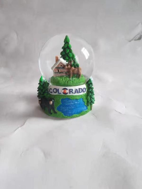 Colorado Handpainted Snowglobe Bear and Moose- Item # “Globe 8915” (12 Per Pack)