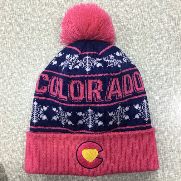 Colorado Beanie Pink- Item# “Hat 3810” (6 Per Pack)